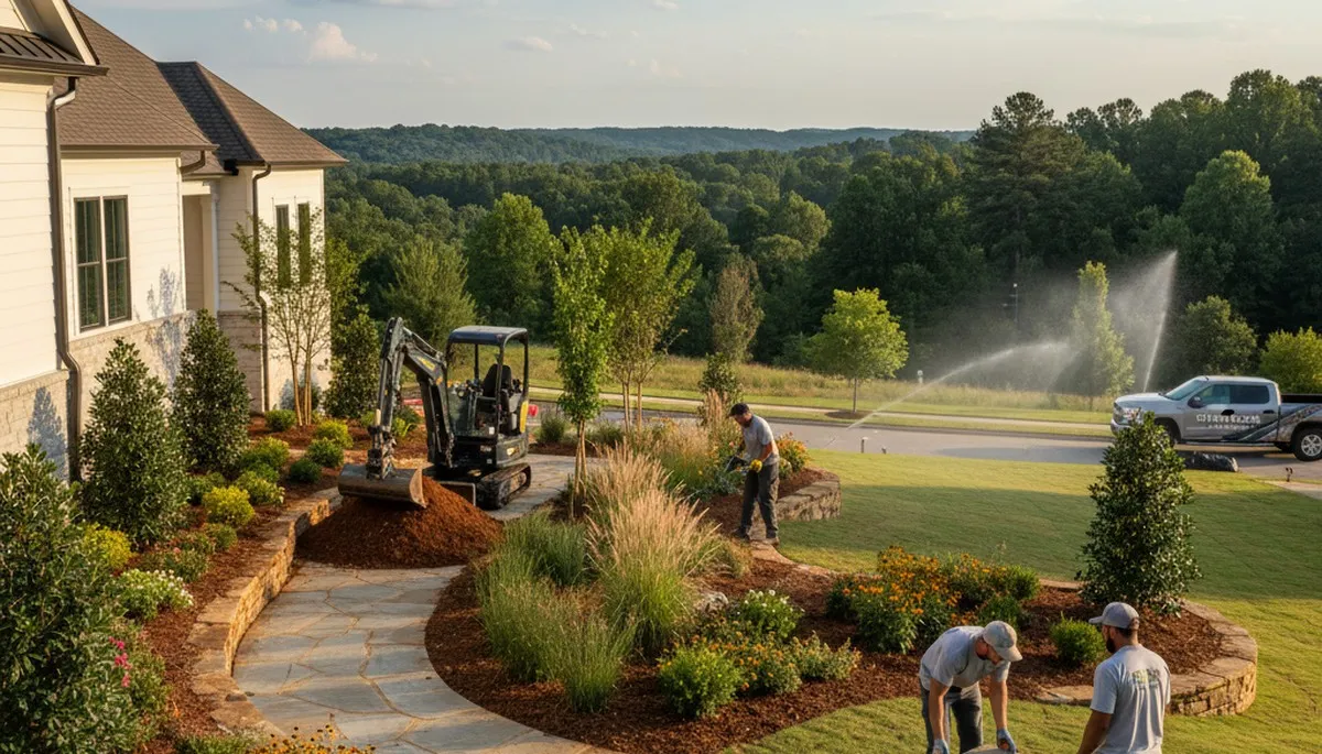 Atlanta, GA landscaping service for lawn care and yard maintenance by Lawn Care Atlanta GA