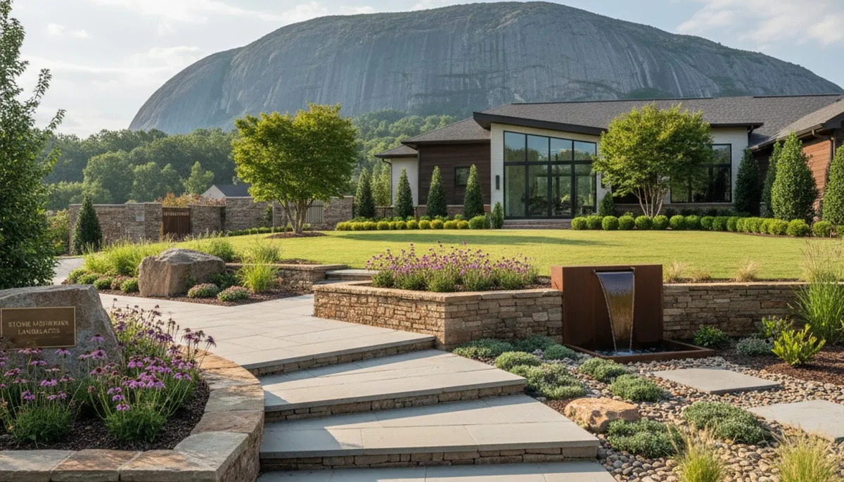 Landscaping team providing lawn care services in Atlanta, GA